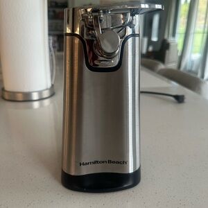 Hamilton Beach Silver and Black Electric Can Opener